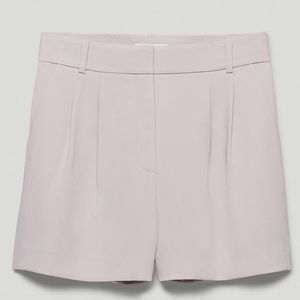 Babaton mauve pleated shorts